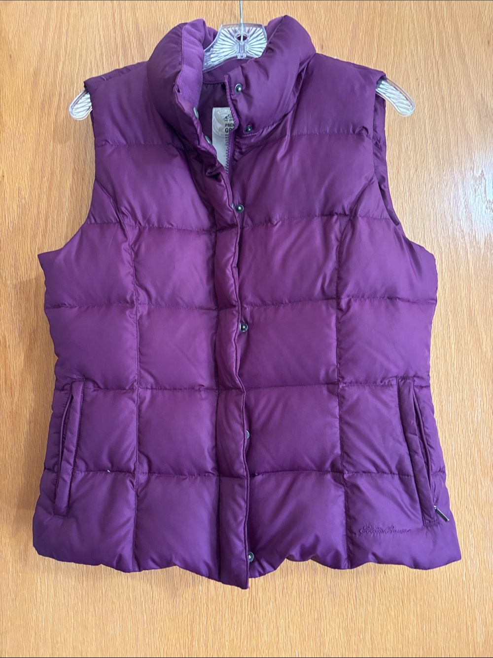 Eddie Bauer Plum Quilted Puffer Vest
